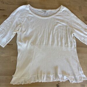 Pendleton white Women's 3/4 dainty sweater